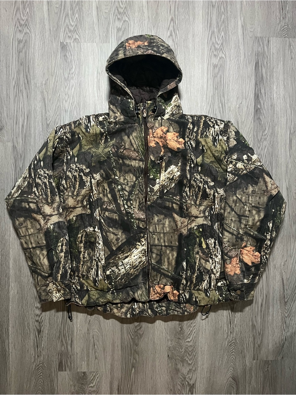 Mossy Oak Yukon camo full zip hooded winter jacket quilted mens 2XL